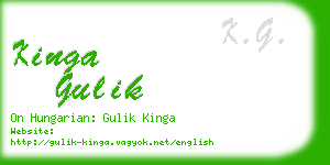 kinga gulik business card